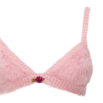 Top con ricamo in mohair in rosa Alessandra Rich - donna 