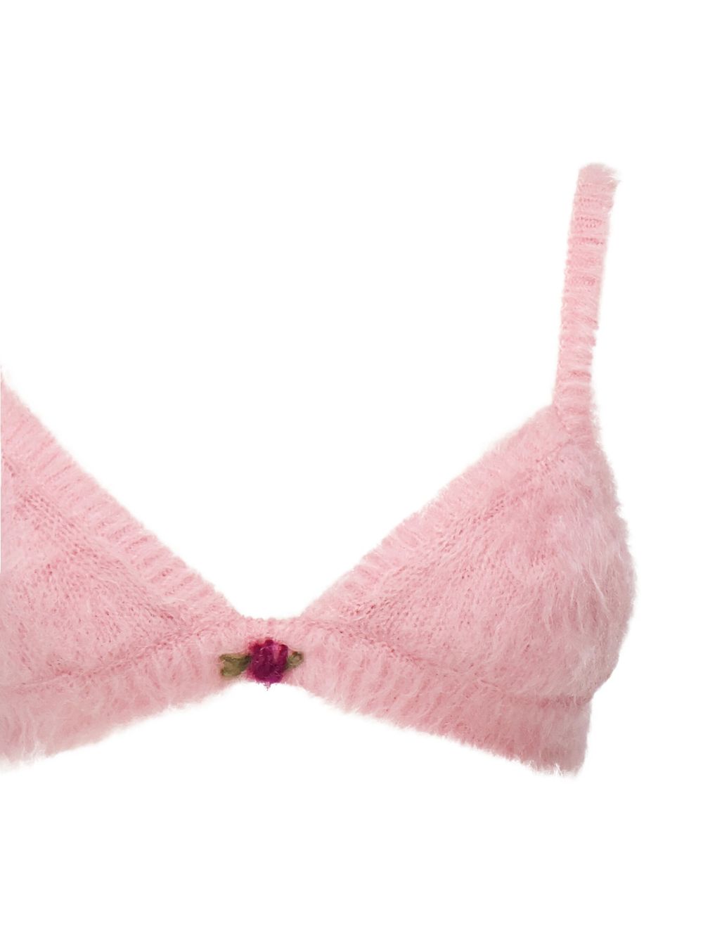Top con ricamo in mohair in rosa Alessandra Rich - donna 