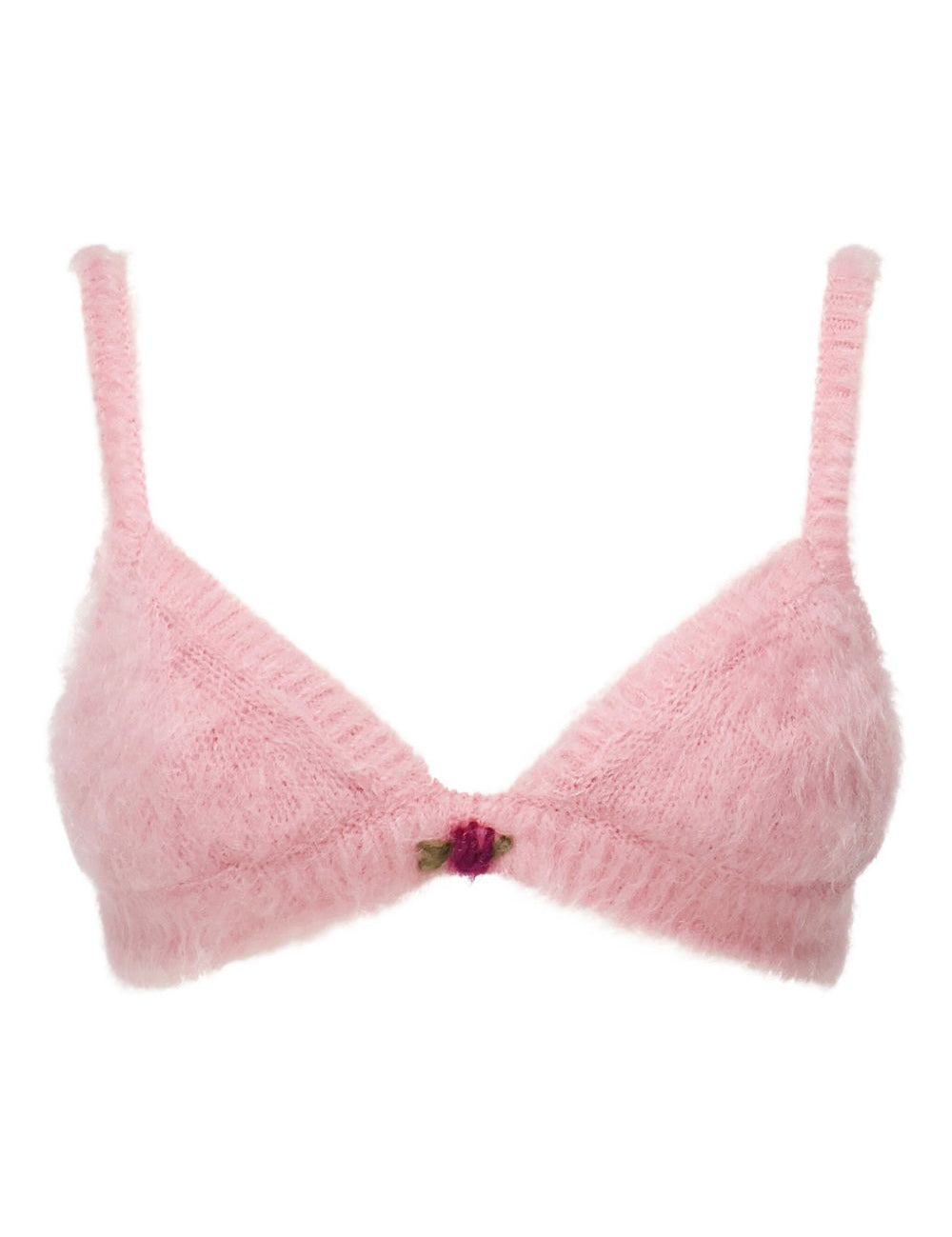 Top con ricamo in mohair in rosa Alessandra Rich - donna 