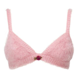 Top con ricamo in mohair in rosa Alessandra Rich - donna 