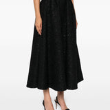Gonna plissettata con paillettes in nero Alessandra Rich - donna 