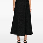 Gonna plissettata con paillettes in nero Alessandra Rich - donna 