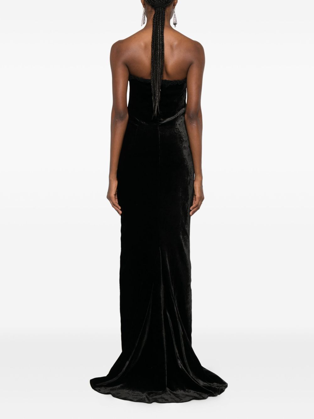 Abito da sera in velluto con fiocco in nero Alessandra Rich - donna 