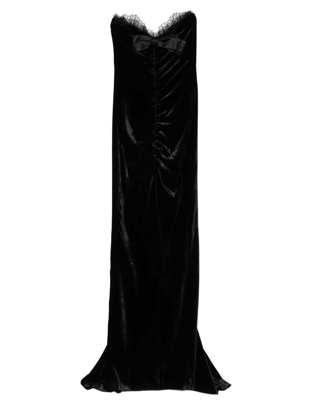 Abito da sera in velluto con fiocco in nero Alessandra Rich - donna 