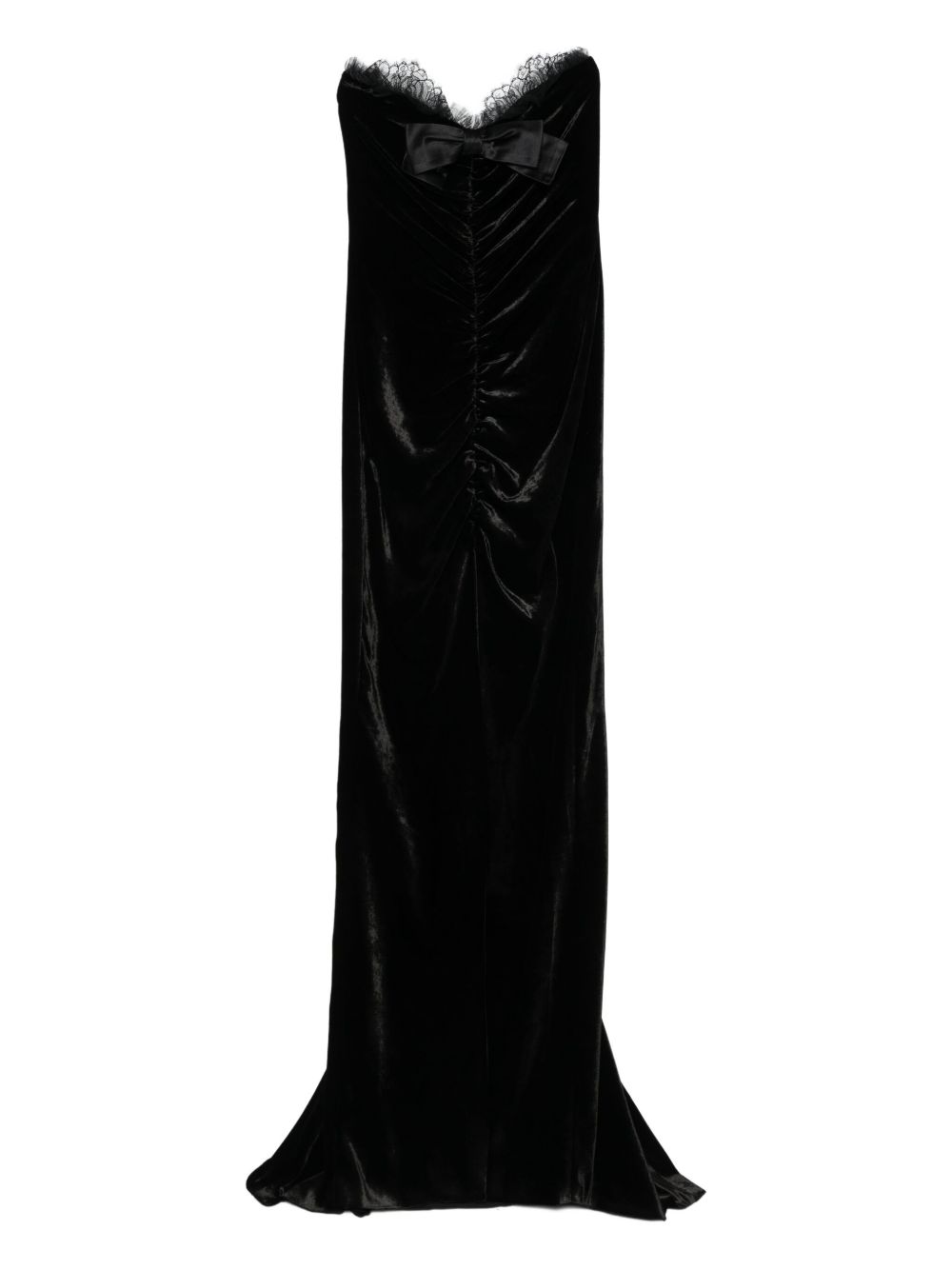 Abito da sera in velluto con fiocco in nero Alessandra Rich - donna 