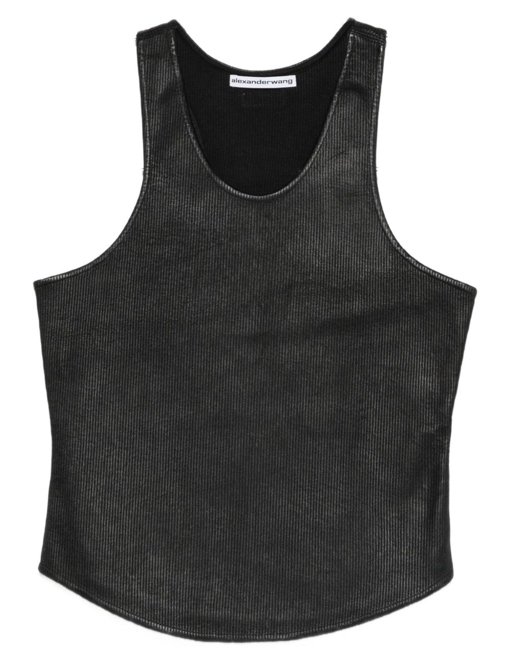 Canotta a costine in nero Alexander wang - donna 