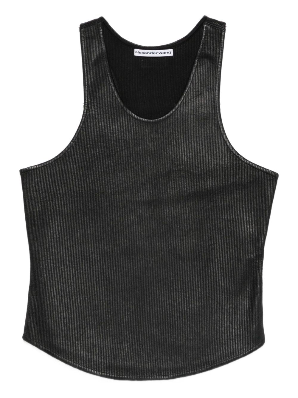 Canotta a costine in nero Alexander wang - donna 