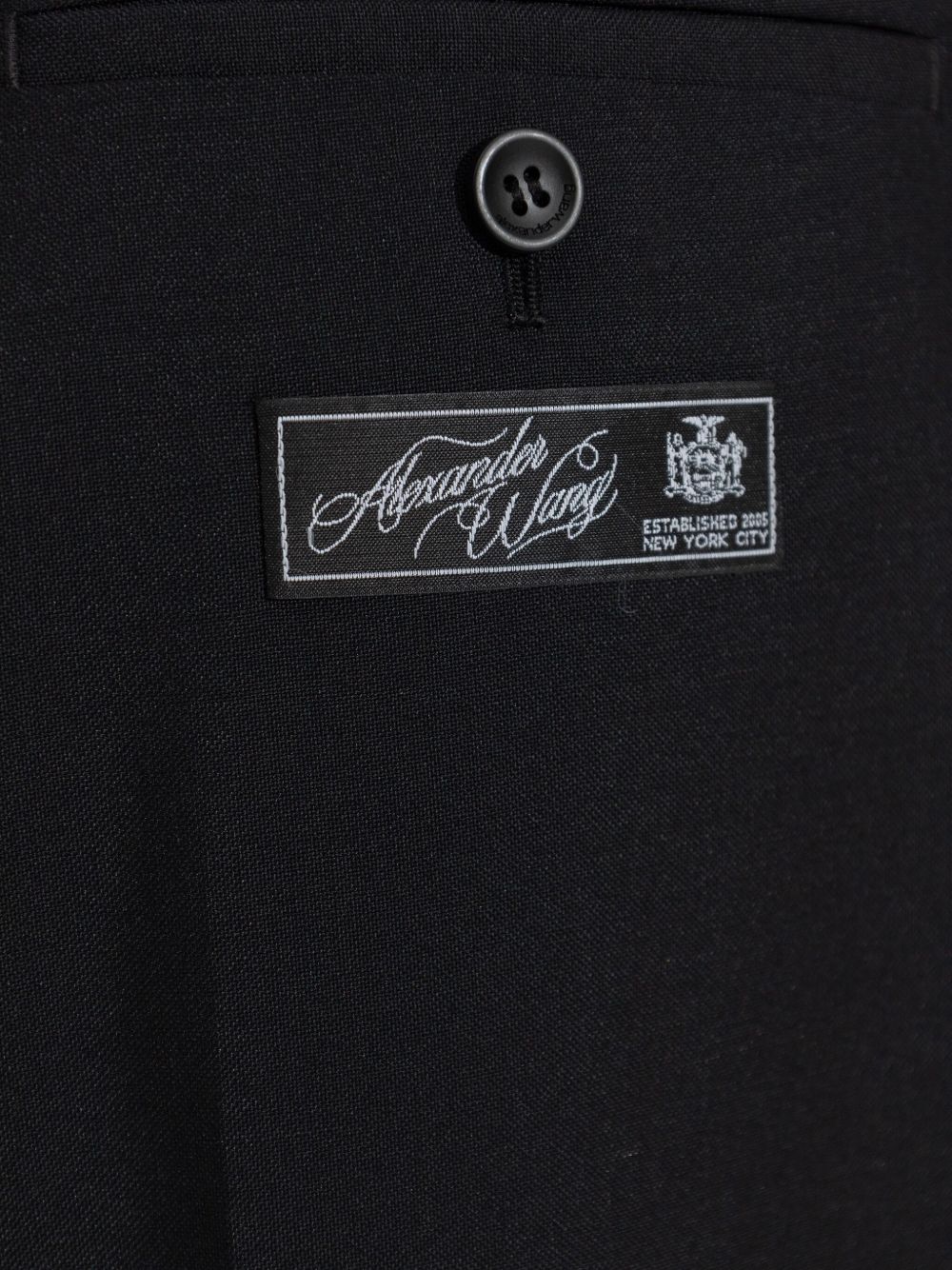 Pantaloni sartoriali a vita media in nero Alexander wang - donna 