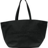 Borsa a spalla Punch con logo goffrato in nero Alexander Wang - donna 