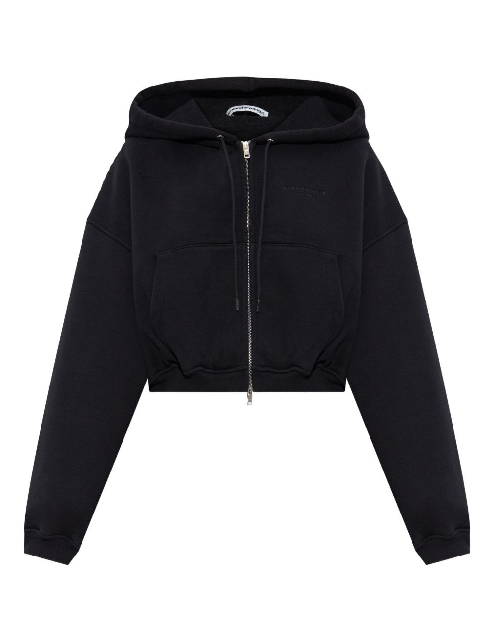Felpa con mezza zip in nero Alexander wang - donna 