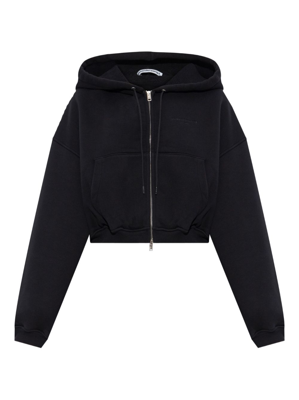 Felpa con mezza zip in nero Alexander wang - donna 
