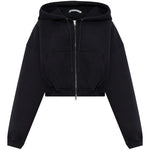 Felpa con mezza zip in nero Alexander wang - donna 