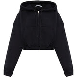 Felpa con mezza zip in nero Alexander wang - donna 