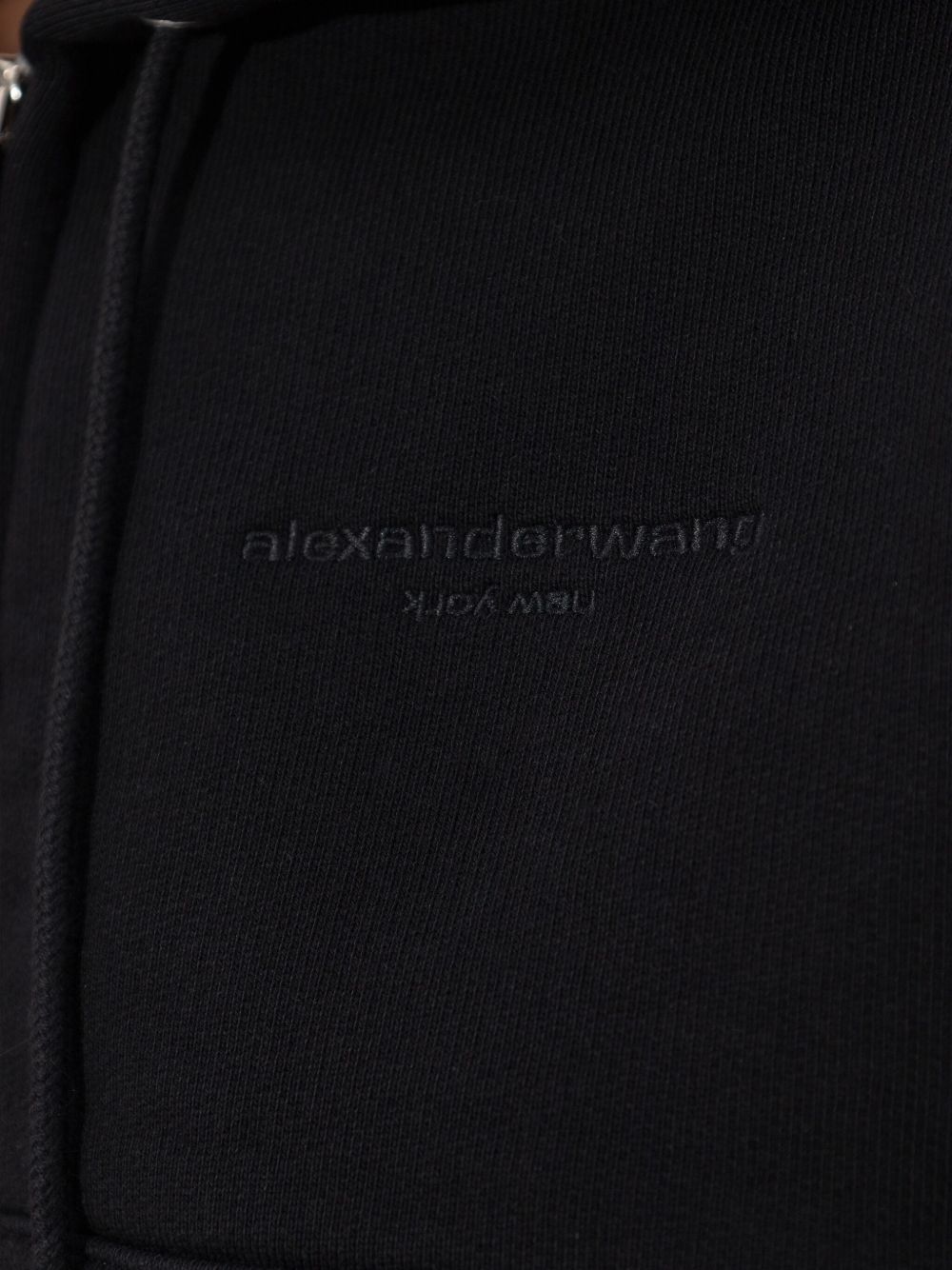 Felpa con mezza zip in nero Alexander wang - donna 