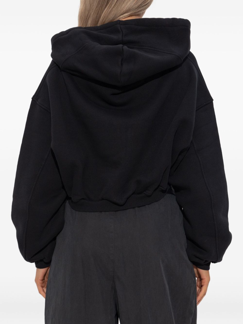 Felpa con mezza zip in nero Alexander wang - donna 