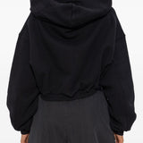 Felpa con mezza zip in nero Alexander wang - donna 