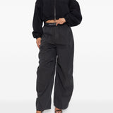 Felpa con mezza zip in nero Alexander wang - donna 