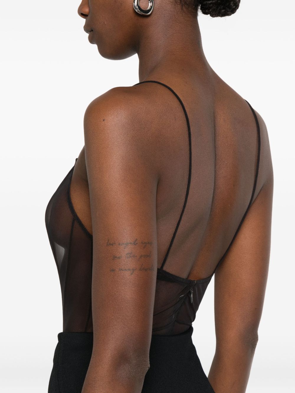 Body con zip e scollo a v in marrone Alex perry - donna 