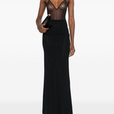 Body con zip e scollo a v in marrone Alex perry - donna 