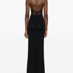 Body con zip e scollo a v in marrone Alex perry - donna 