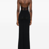 Body con zip e scollo a v in marrone Alex perry - donna 