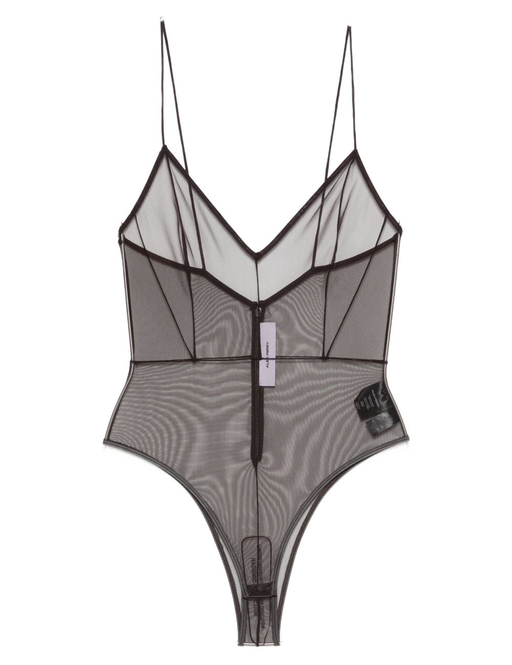 Body con zip e scollo a v in marrone Alex perry - donna 