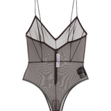 Body con zip e scollo a v in marrone Alex perry - donna 