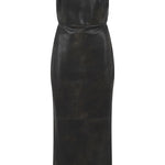 Abito senza spalline in pelle in marrone Alex perry - donna 
