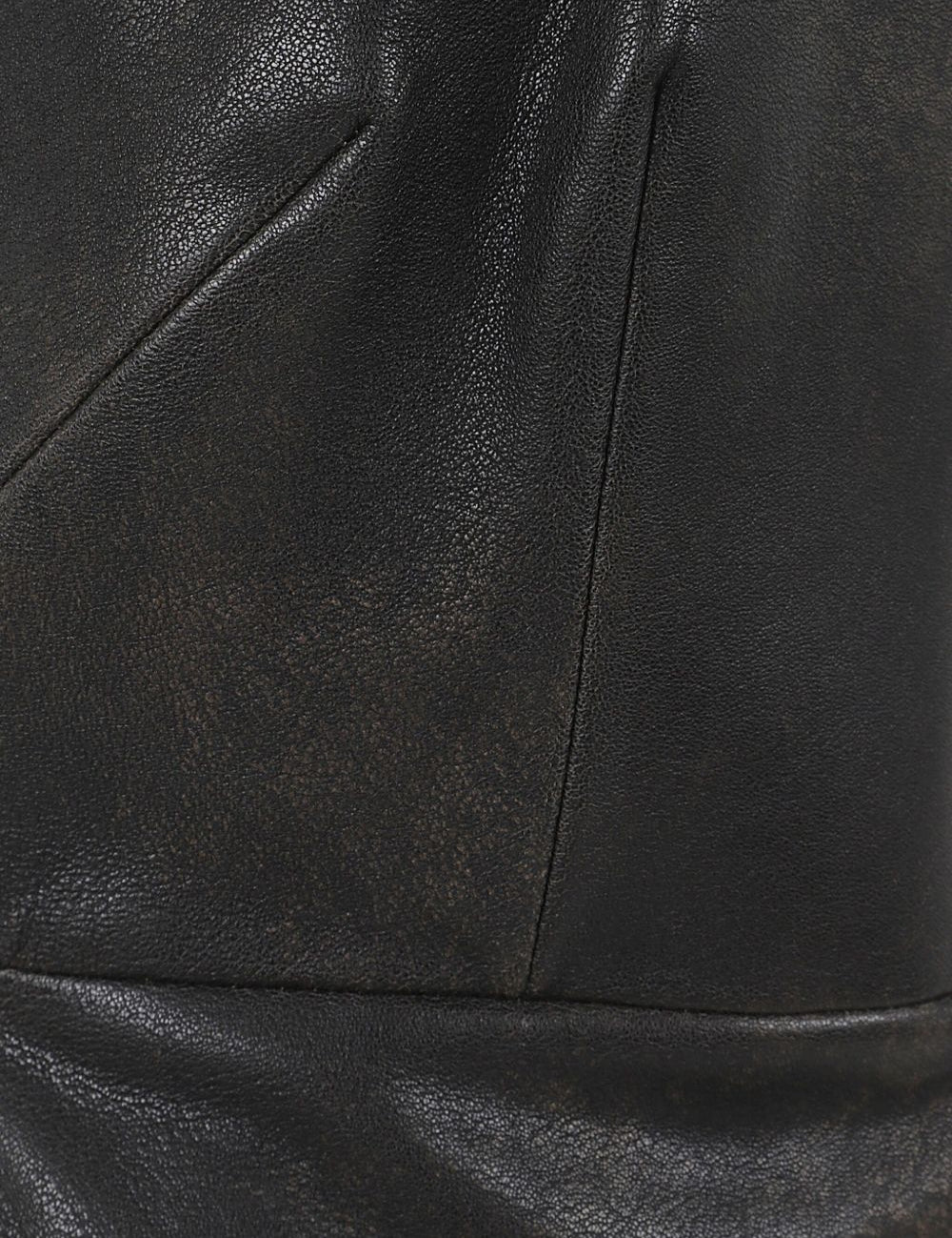 Abito senza spalline in pelle in marrone Alex perry - donna 
