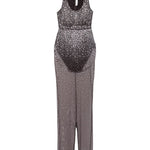 Abito trasparente con cristalli  in marrone Alex perry - donna 