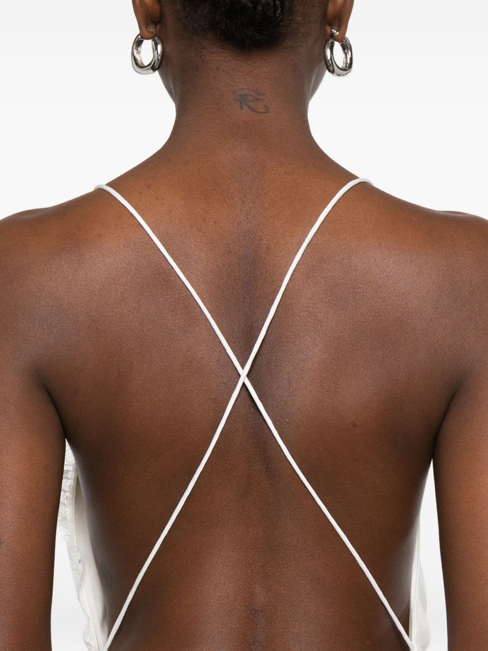 Abito asimmetrico con pizzo in bianco Alex perry - donna 