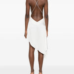 Abito asimmetrico con pizzo in bianco Alex perry - donna 