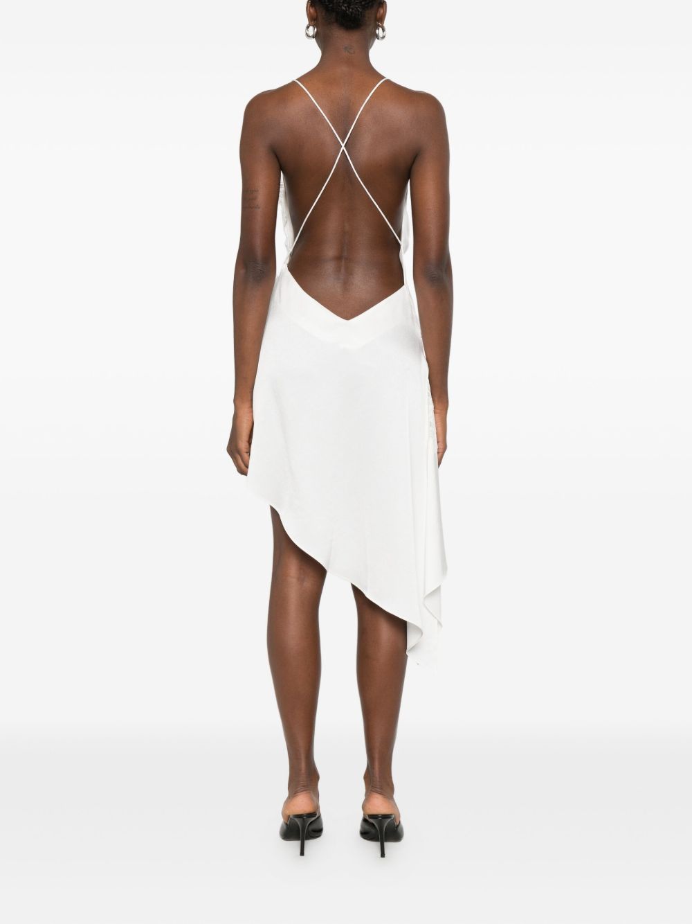 Abito asimmetrico con pizzo in bianco Alex perry - donna 