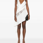 Abito asimmetrico con pizzo in bianco Alex perry - donna 