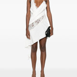 Abito asimmetrico con pizzo in bianco Alex perry - donna 
