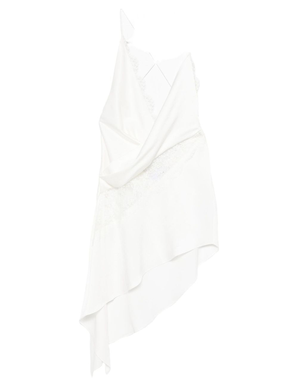 Abito asimmetrico con pizzo in bianco Alex perry - donna 