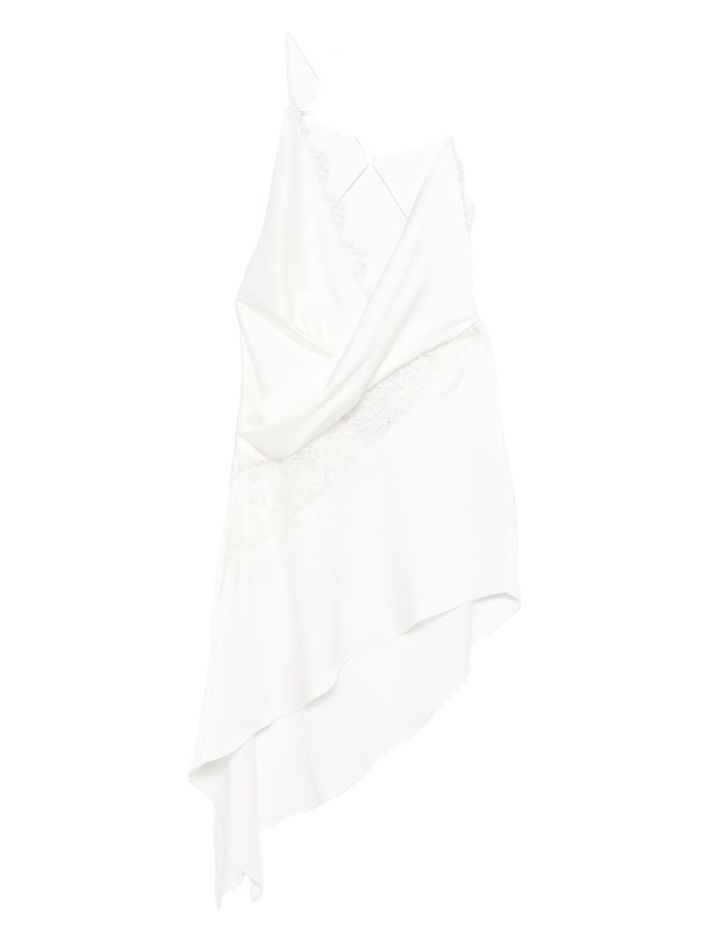 Abito asimmetrico con pizzo in bianco Alex perry - donna 