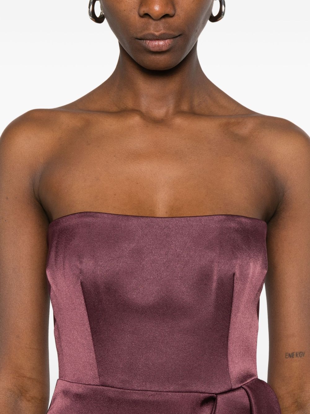 Abito senza spalline con fiocco in bordeaux Alex perry - donna 