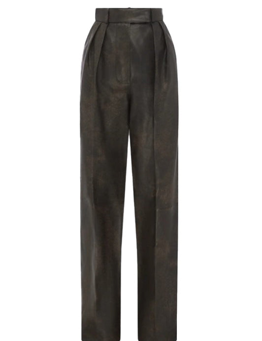 Pantaloni in pelle in marrone Alex perry - donna 