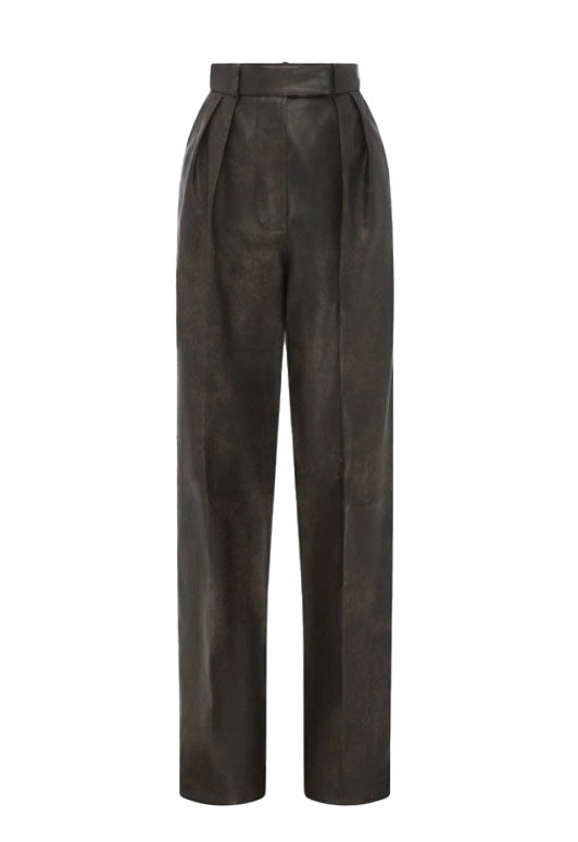 Pantaloni in pelle in marrone Alex perry - donna 