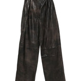 Pantaloni in pelle in marrone Alex perry - donna 