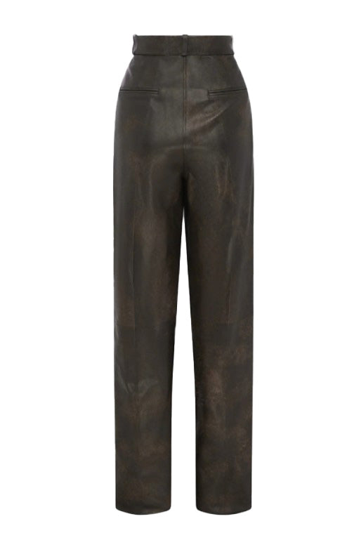 Pantaloni in pelle in marrone Alex perry - donna 