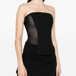 Corsetto in mesh senza spalline in nero Alex perry - donna 