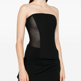 Corsetto in mesh senza spalline in nero Alex perry - donna 