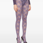 Collant in pizzo floreale in viola Alex perry - donna 