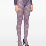Collant in pizzo floreale in viola Alex perry - donna 