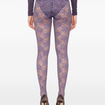 Collant in pizzo floreale in viola Alex perry - donna 