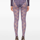 Collant in pizzo floreale in viola Alex perry - donna 