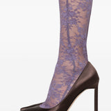 Collant in pizzo floreale in viola Alex perry - donna 