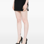 Minigonna con decorazione in nero Amen - donna 